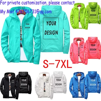 Benutzerdefinierte Marke Logo Herbst Jacke Männer Wasserdichte Warme Windjacke Casual Kleidung Große Größe 6Xl