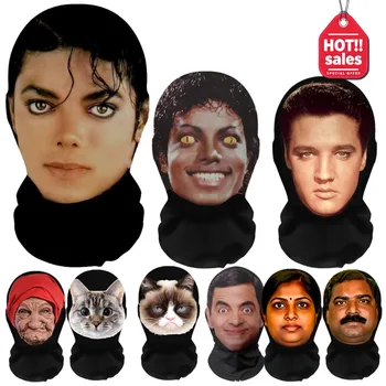 MJ Michael Jackson Cosplay-Requisiten 3D-Gedruckte Promi-Gesichtsmasken Elastisches Netz Halloween Rollenspiel
