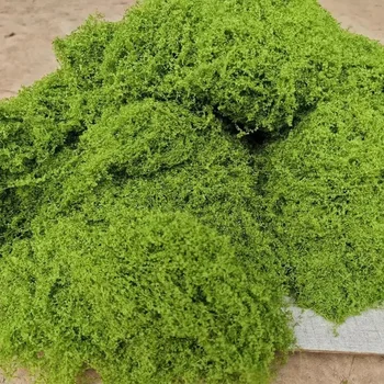Grünes künstliches Moos, DIY-Handwerk, Gras, künstliches Moos, künstliches konserviertes Moos, grüne Pflanze
