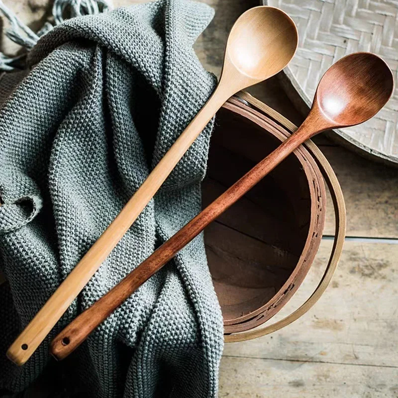 Koreanische Lange Holz Löffel Natürliche Kaffee Rührstab Tee – Bild 6