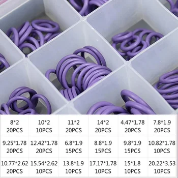 O Ring Set Dichtung Kit R134a R12 HNBR Gummi O-Ringe Sortiment Für Auto Automotive Klimaanlage A/C System