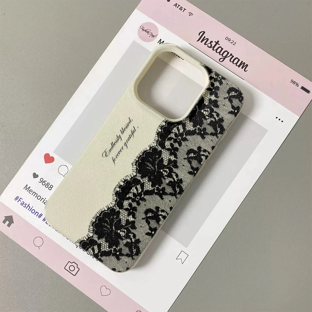 Mintgrüne Spitzen-Handyhülle für iPhone 17 16 15 14 Plus 13 – Bild 4