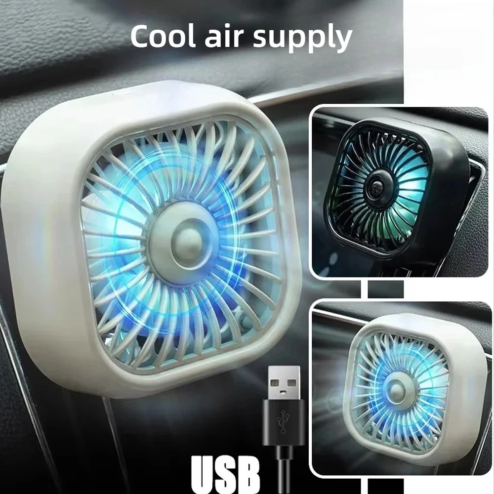 Sommerlicher neuer Mini-USB-Autolüfter, 3-stufig einstellbar – Bild 2