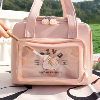 8L süße Cartoon-Lunchtasche, isolierte Picknick-Lunchbox mit großer Kapazität, Lunchtasche für Studenten