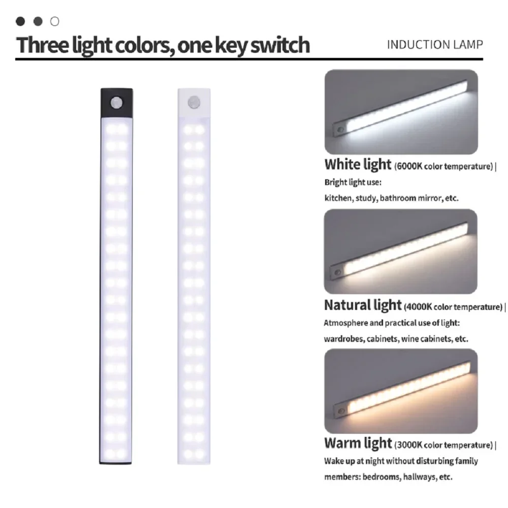 LED-Barlicht, Bewegungsmelder, USB wiederaufladbar – Bild 5