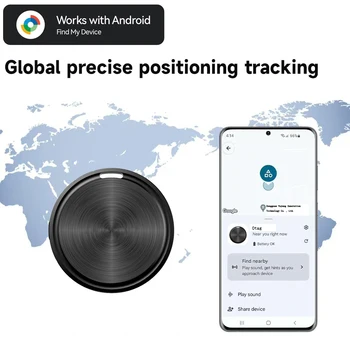 Tracker für Android Smart Locator Funktioniert mit Google Find My Device Bag Key Pet Elderly Finder Tracking