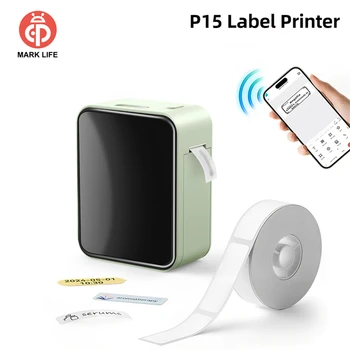 MarkLife P15 Thermische Label Drucker Mini Tragbare Drahtlose Bluetooth Kennzeichnung Aufkleber Maschine