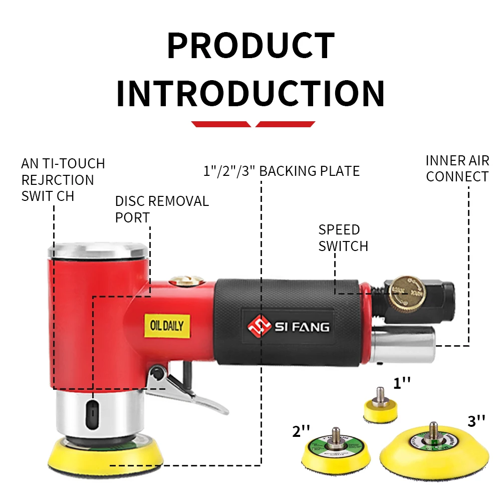 SIFANG Random Orbit Air Sander Mini pneumatische – Bild 2