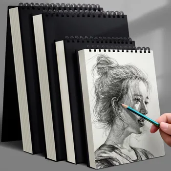 1 Packung 30-Blatt Spiralgebundenes Skizzenbuch Säurefreies Kunst-Skizzenbuch für Künstlerisches Zeichnen