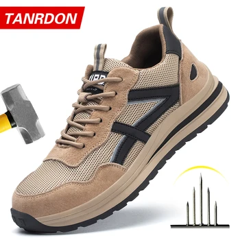 Sicherheits-Arbeitsschuhe, Stahlkopf, bruchsichere Bauschuhe, unzerstörbare, rutschfeste Turnschuhe