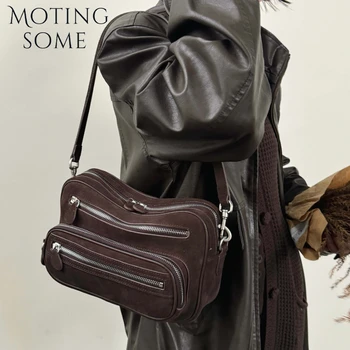 Motingsome Wildleder Satchel Taschen Frauen Schulter Messenger Tote Luxus Designer Taschen Mehrere Taschen