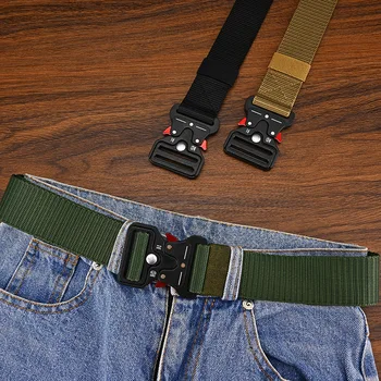 Outdoor-Bergsteigen multifunktion ale taktische Nylon Leinwand gewebter Hosen gürtel