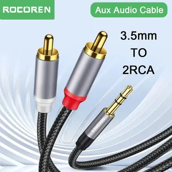 Rocoren 3,5 mm auf 2 RCA-Kabel, Aux-Audiokabel, 3,5-Buchse auf 2 RCA-Stecker, Adapter, Splitter für TV-Box