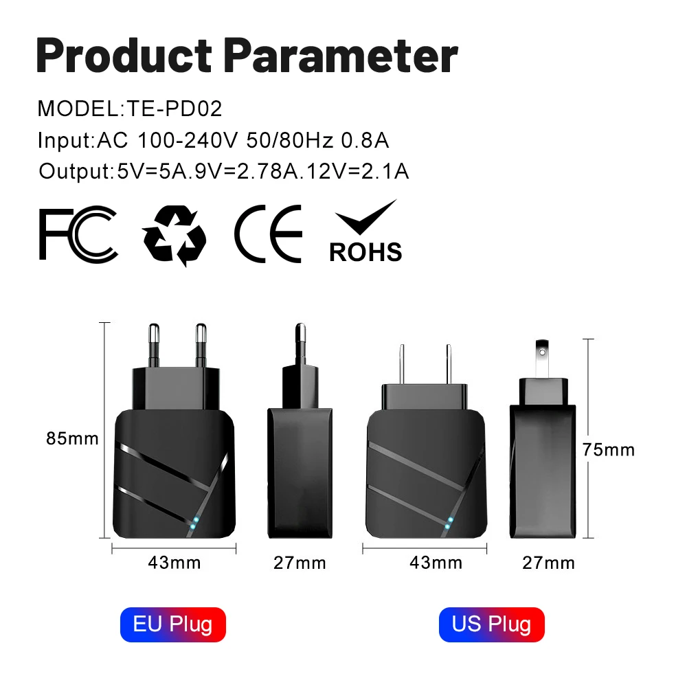 USB-Ladegerät USB-C-Ladegerät, Schnell ladung, 3,0, für – Bild 6