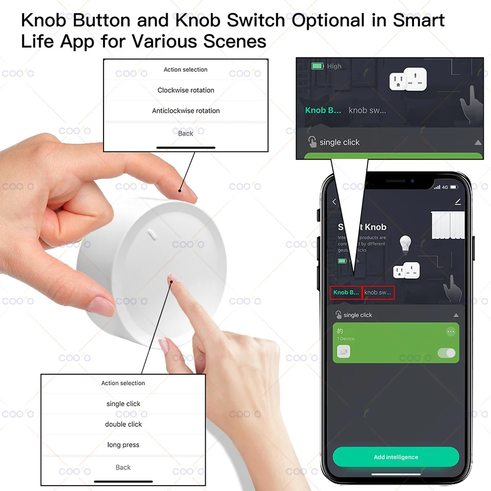 Neue Tuya ZigBee Smart Knob Schalter DIY Drahtlose Szene – Bild 5