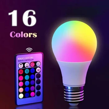 24 Tasten Fernbedienung Intelligente Lampe Atmosphäre Licht 16 Farben RGB Glühbirne LED Mehrfarbige Glühbirne