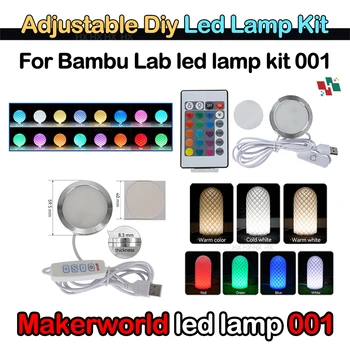 Bambu Lab LED-Lampen-Set, verstellbares Licht-Set, LED-Lichtteile, Hardware, DIY-Modell, weißes/kaltes/warmes