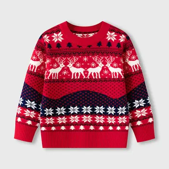 Weihnachtspullover, Kindermode, Jumper für Jungen und Mädchen, Herbstoberteil, Winter, warm, Vintage