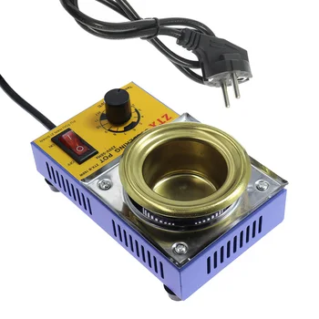 220V Einstellbare Temperatur Zinn Schmelzofen Herd Topf Werkzeuge EU Stecker 160W
