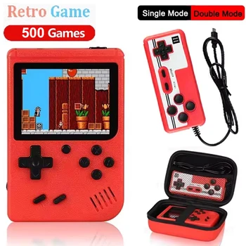 2,4 Zoll Retro Tragbare Mini Handheld Game Player 8 Bit Videospielkonsole Eingebaute 500 Spiele Gameboy