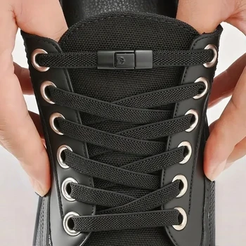 8MM Schnürsenkel ohne Binden mit Druckverschluss, elastische Schnürsenkel ohne Knoten, für Sneaker, Kinder