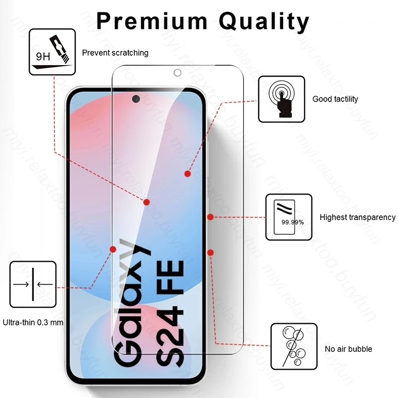 5–1 Stück 9H Premium gehärtetes Glas für Samsung Galaxy S24 – Bild 3