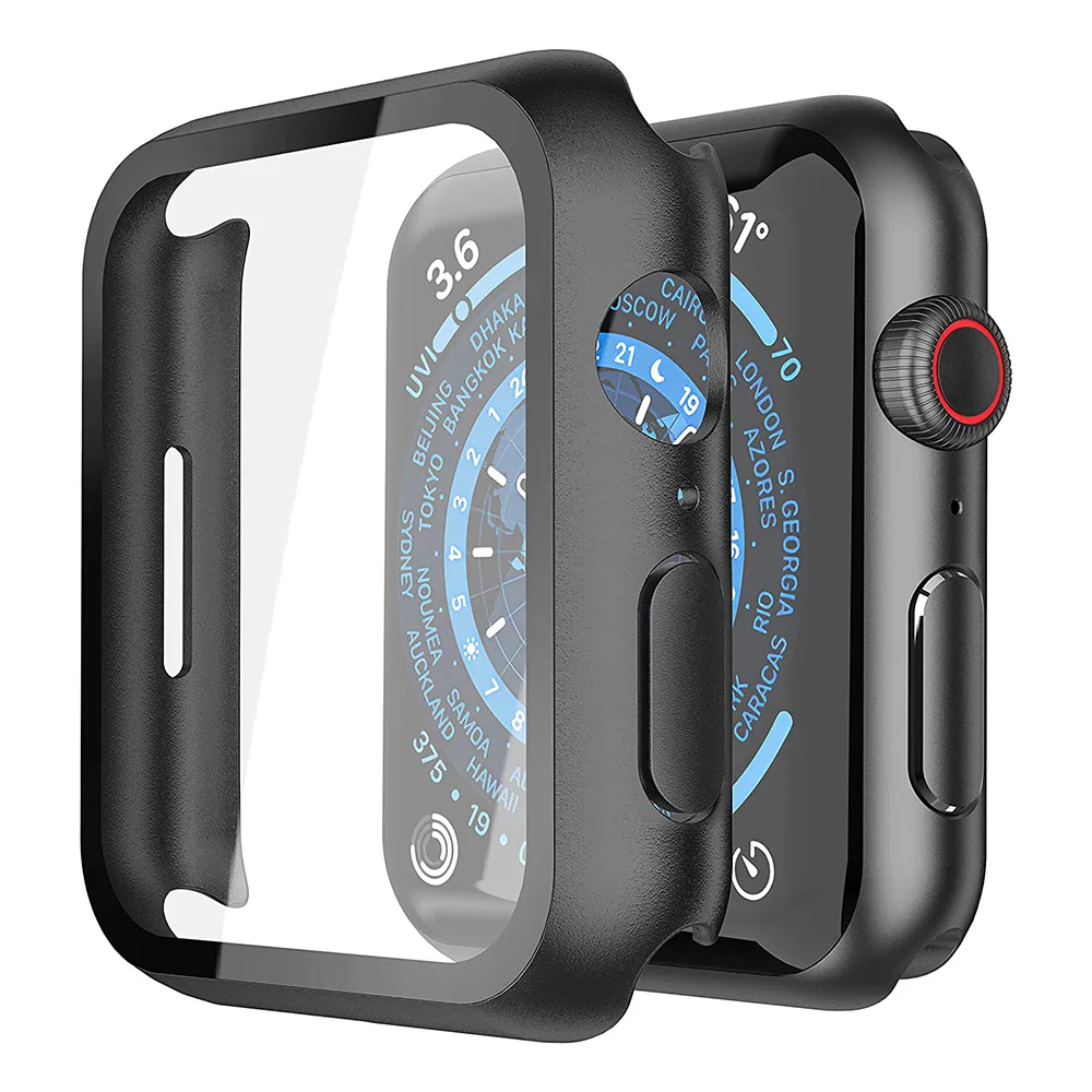 Gehärtetes Glas + Hülle für Apple Watch Ultra 3 2 49 45 41 40