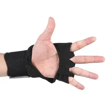 Handschuhe für Kampfsport mit gepolsterten Halbfinger-Handgelenkschonern, schnellem Griff und langen Riemen