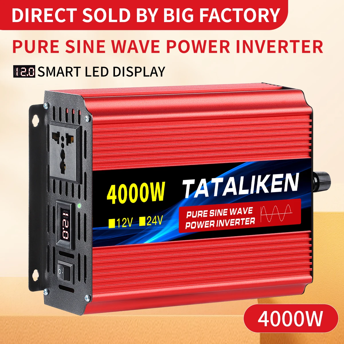 Reiner Sinuswellen-Wechselrichter 1000W-4000W DC 12V und 24V – Bild 2