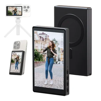 Kabelloser Monitor mit Rückkamera, Bildschirm für Smartphone-Selfies, magnetischer Bildschirm