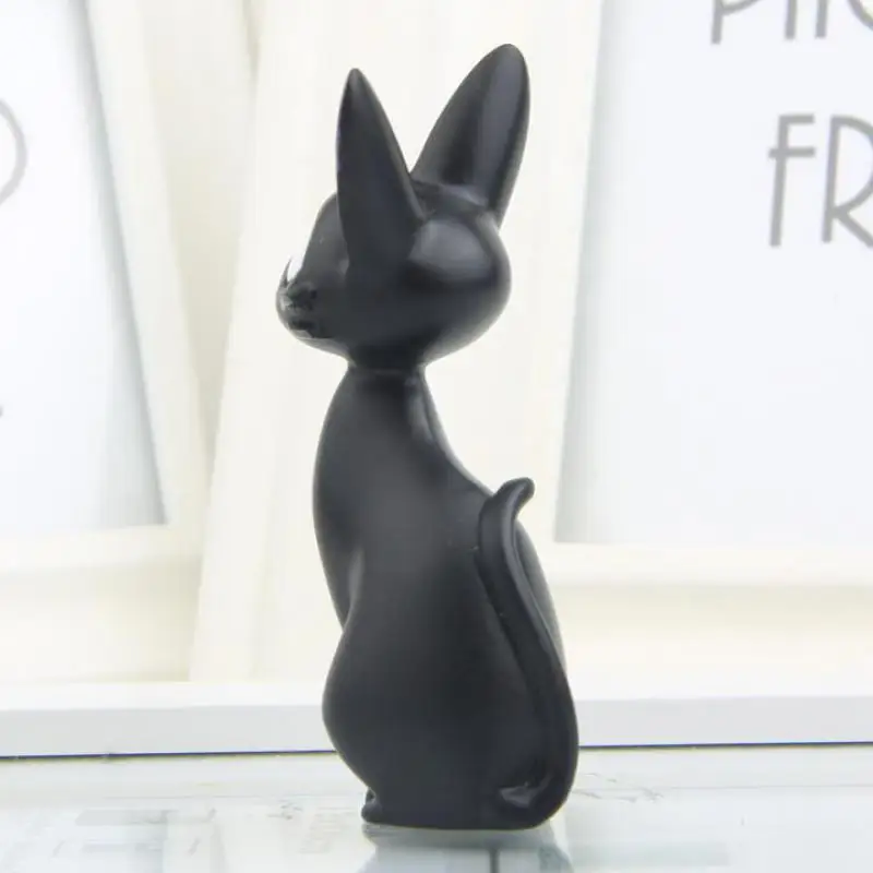 Diy süße Cartoon schwarze Katzen japanische Anime Figur Harz – Bild 4