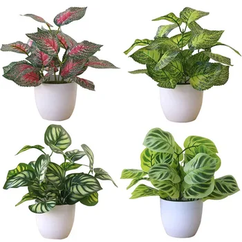 Künstliche Laub Blumentopf Bonsai Party Mall Home Desktop Büro Dekor Kleine Bonsai Gefälschte Blume Topf Home