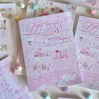 24 Blatt/Stück Ins süße dekorative Aufkleber Buch Scrapbooking Journal DIY Collage Telefon Aufkleber Schule
