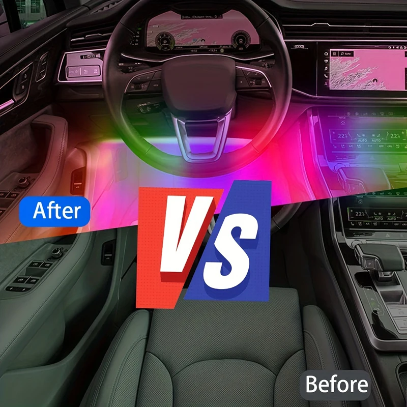 LED Auto Musik Licht Streifen 48LEDs USB Smart Bluetooth APP – Bild 6