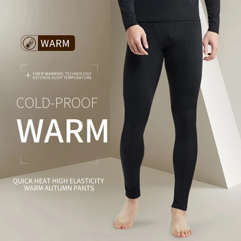 Herren-Winter-Thermounterwäsche, Fleece-Kompressionshose. Bleiben Sie warm und bequem beim Sport und Laufen