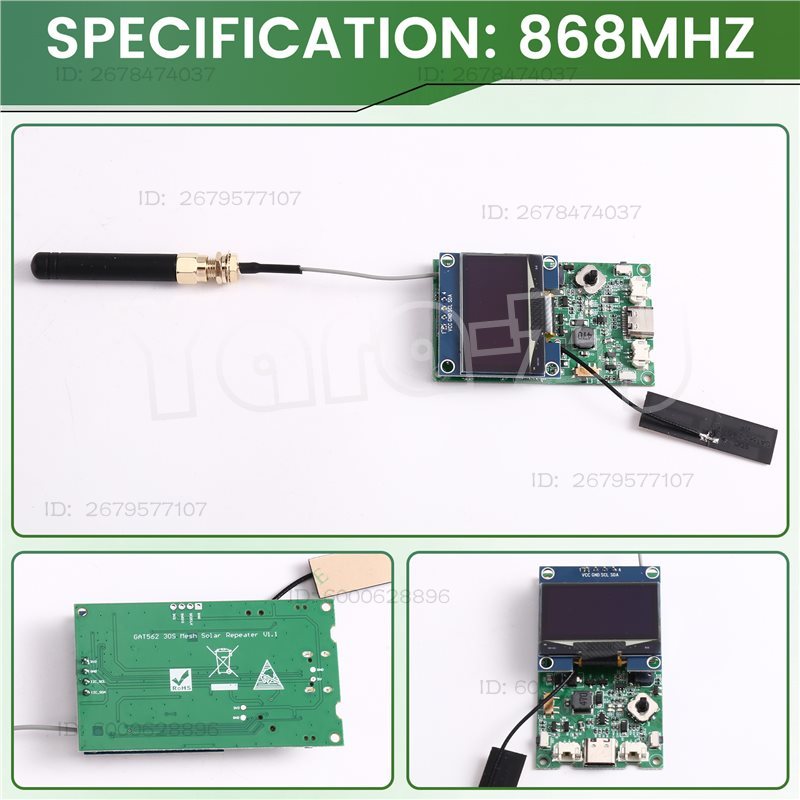 ABFU-GAT562 30S Pod Lora Meshtastic Modul RF52840 SX1262 L76K – Bild 2