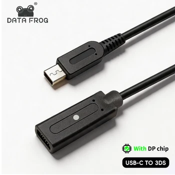 DATA FROG Typ-C-Buchse auf 3DS-Ladekabel Unterstützt Dual-Typ-C-PD-Kabel Stromkabel für DSi 2DS New 3DS XL LL
