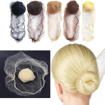 Nylon-Haarnetz für Dutt, Schwarz, Blond, Braun, 5 mm, langlebiges Netz-Haar-Styling-Werkzeug (20 Stück)