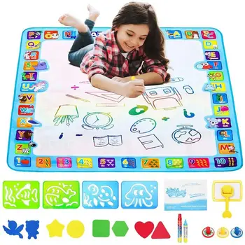 Coolplay Magic Wasser-Zeichenmatte, Malkritzelmatte mit magischen Stiften, Montessori-Spielzeug, Malbrett