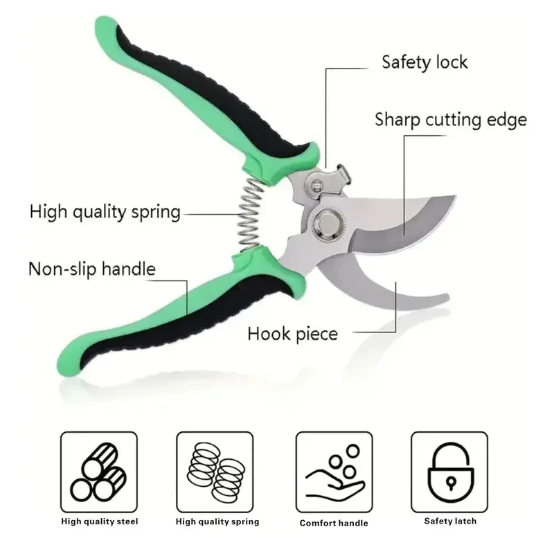 Pruner Garten Schere Professionelle Sharp Bypass Gartenschere – Bild 5