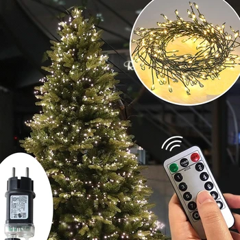 6M-100M LED-Lichterkette Grüner Draht Weihnachtsbaumbeleuchtung Girlande Neujahr Straßenbeleuchtung Heimparty