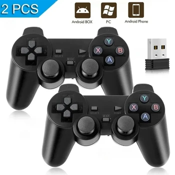 2,4 GHz Wireless-Gamepad für Spielecontroller - USB-Joystick für PC, Android TV und PC-Box (2 Stück)