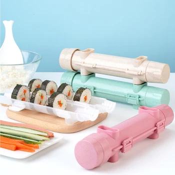 Schnelle Sushi-Hersteller DIY Roller Reisform Fleisch Gemüse Rollform Sushi-Gerät Herstellung Maschine Bento