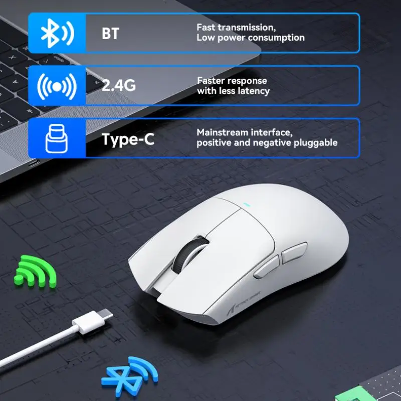 Kabellose Gaming-Maus X11, Tri-Mode, PAW3311, mit – Bild 4