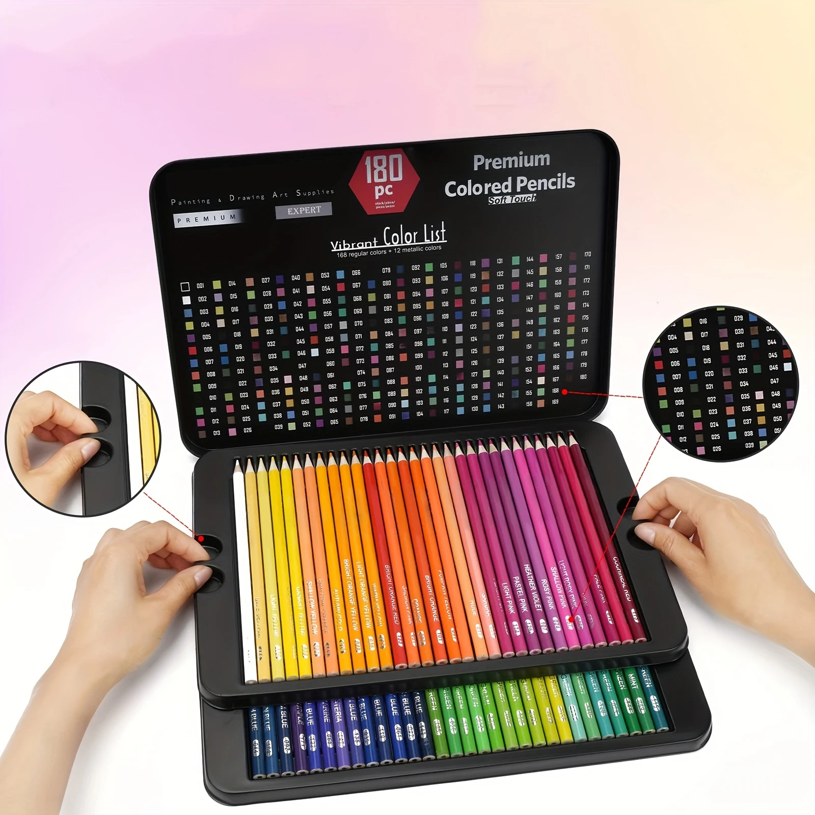 72/120/180/260 Farben Professionelles Buntstift-Set Feine – Bild 4