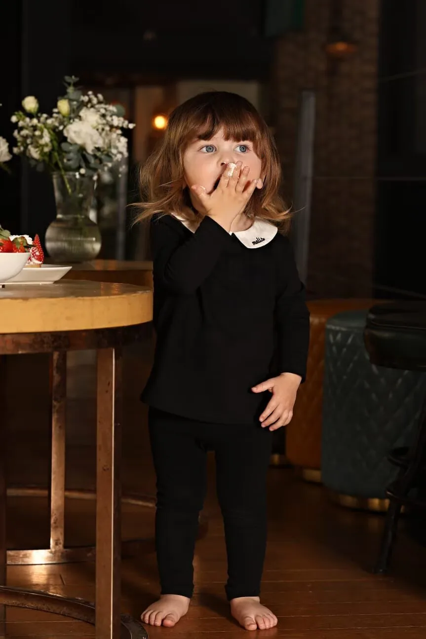 2026 Mali's SS Schwarze Bestickte Pyjamas Boutique – Bild 2
