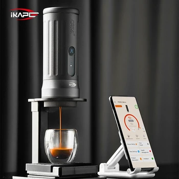 IKAPE Kapo K2 Tragbare Kaffeemaschine/Bluetooth-Verbindung/Timer-Funktion, 51/58mm Espresso Bottomless