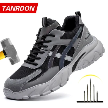 Sicherheitsschuhe Herren Neue Stahlkappe Arbeitsschuhe Durchstichsichere Arbeitssneaker Schutzschuhe