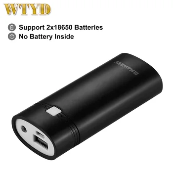HAWEEL DIY 2x 18650 Akku (nicht im Lieferumfang enthalten), 5600 mAh Power Bank Shell Box mit USB-Ausgang