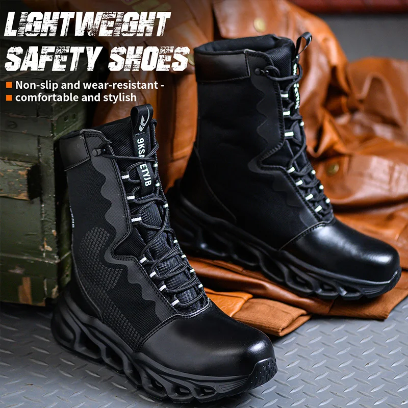Männer Arbeitssicherheitsschuhe High Top Stahlkappe – Bild 5
